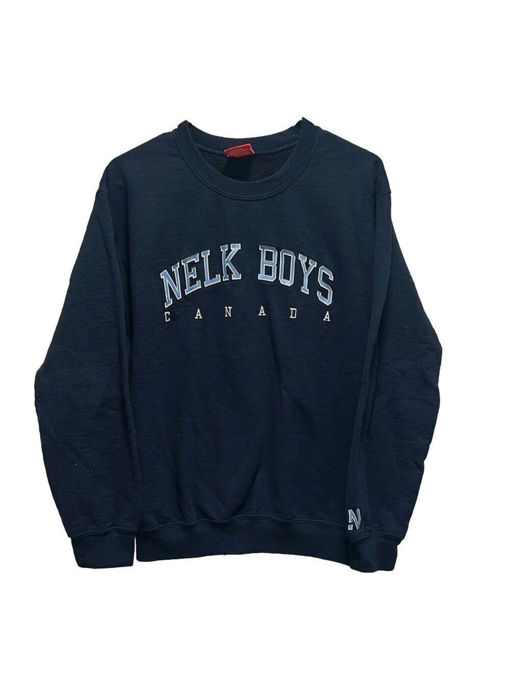Nelk Boys Canada Embroidered Navy Blue Unisex Pullover Sweatshirt Size Small